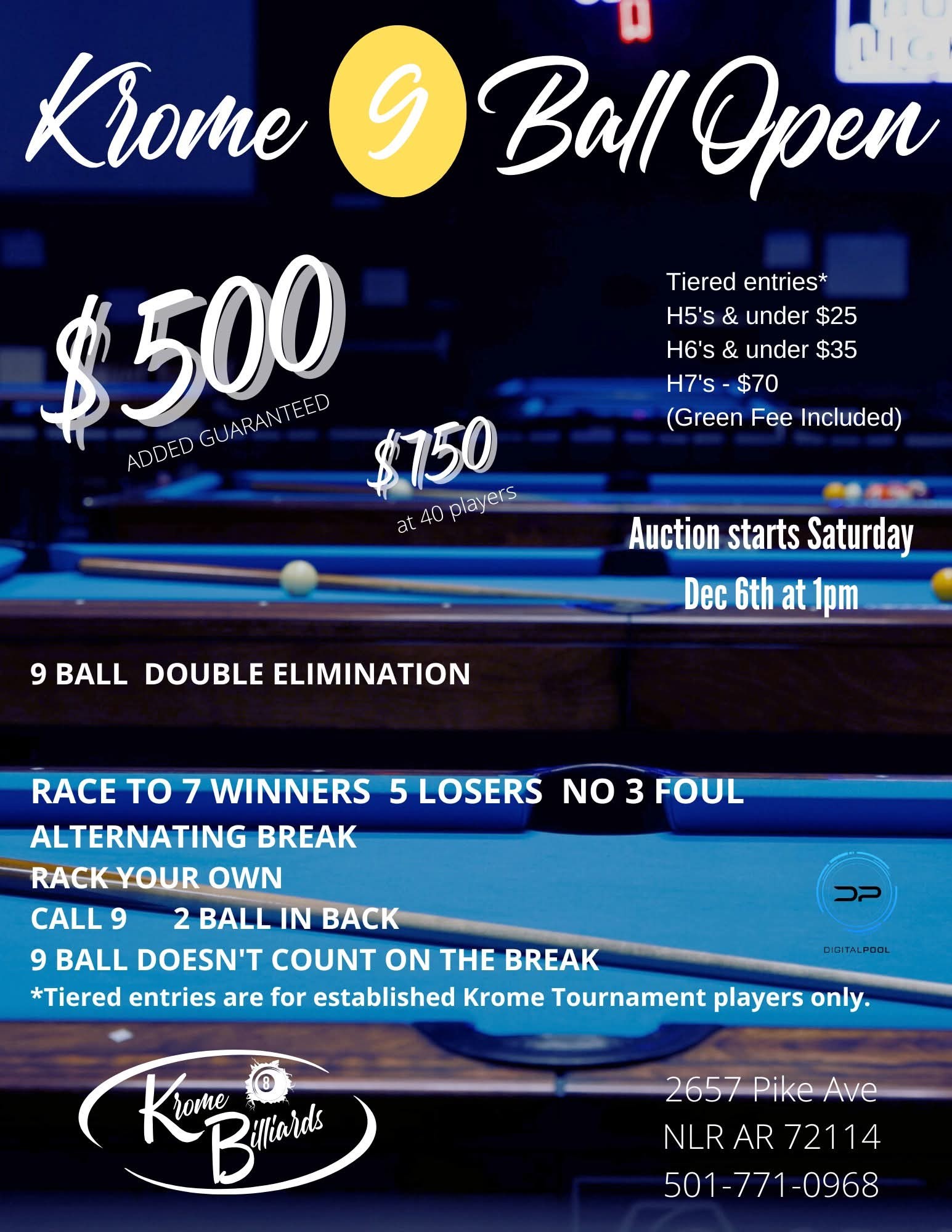 Tournament flyer / rules image